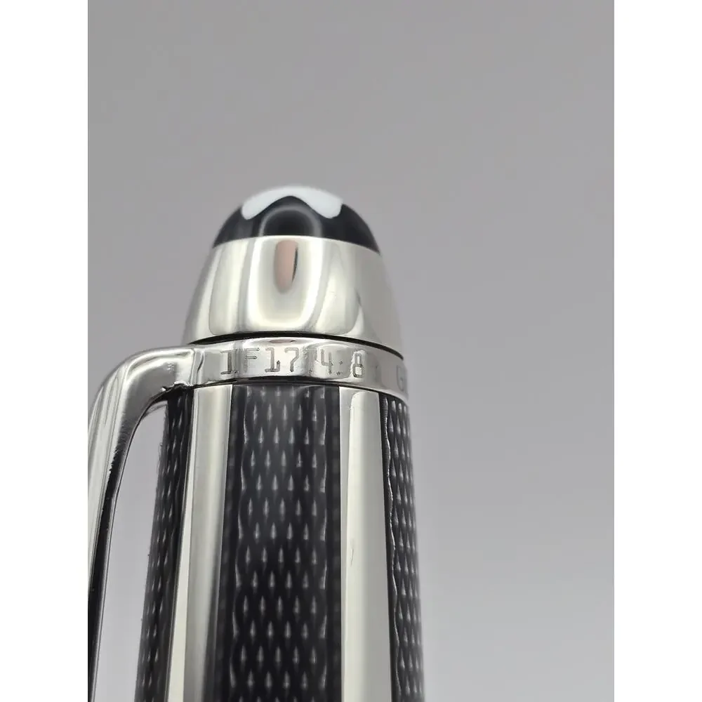 Montblanc 144 Solitaire Silver Fibre Guilloché AG925 Fountain Pen — Fine — Box